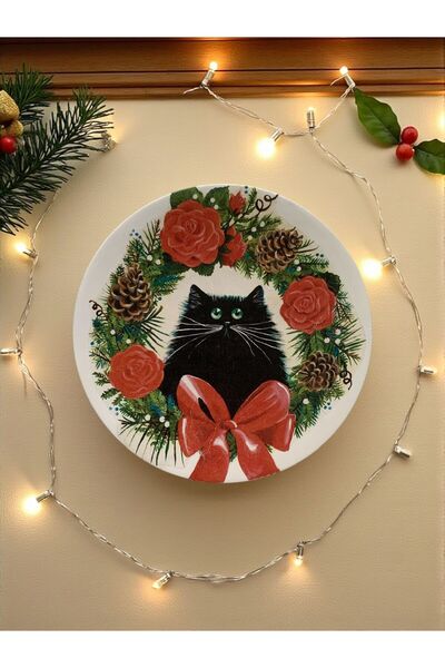 unique florya Duvar Tabağı Yılbaşı Yeniyıl Koleksiyonu Duvar Süsü Dekoratif T...