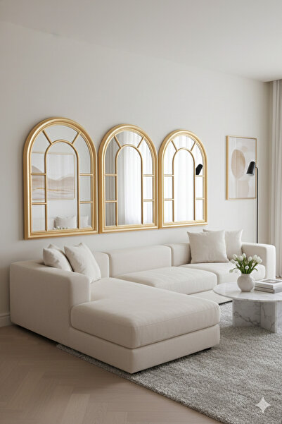 Generic Elegant mirror set with a luxurious frame, 100 x 70 cm