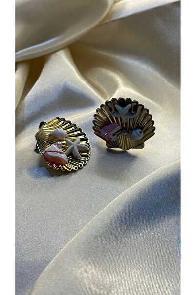 BUSİELLE JEWELRY أقراط موديل زارا VIP على شكل صدفة البحر