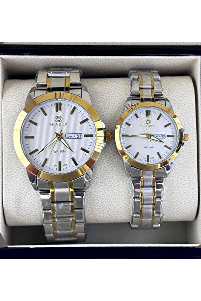 SHADOW Luxurious Couple Watch Set - Matching Day & Date Function (Arabic/English) - Classic Design