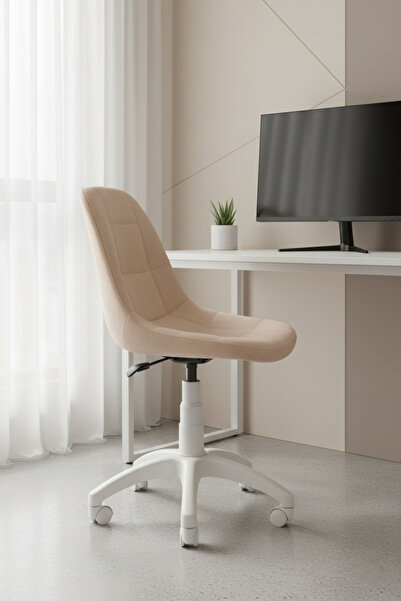 KUZEYSANDALYE Işıltı Beyaz Ayaklı Çalışma Sandalyesi Yetişkin ve Çocuk Bilgis...