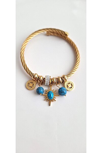 Svc Aksesuar Non-Tarnish Stainless Steel Star Charm Bracelet