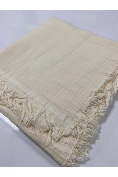 YUSRAMODA 4 Layer Muslin Tassel Blanket / Baby Bedspread / 130 X 130 cm & 100% Cotton Organic Certified