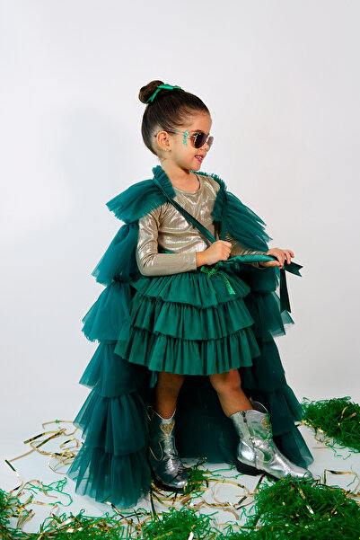 DUCA KIDS Set de 3 piese pentru o zi specială, cu fustă cu volane, cu coadă d...