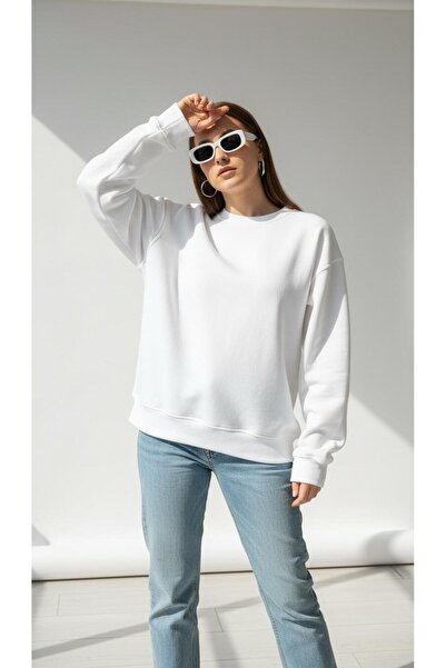 new ats Hanorac oversize, cu croială largă, cu gâtul turn, gros, simplu