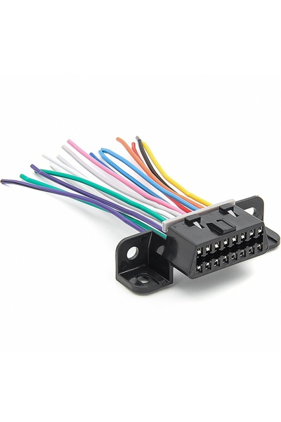 TECHSTAR Conector OBD2 mamă cu 16 pini și fire, Techstar, pigtail 10 cm, J196...