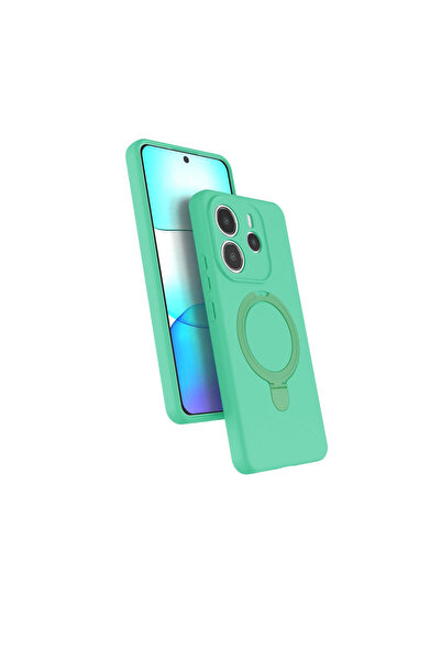 Twin Store غطاء حماية ريدمي نوت 14 4G ريجال مع حامل ماج سيف - أخضر