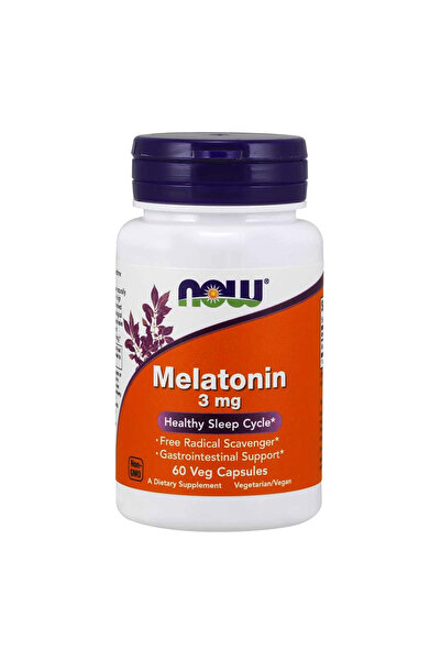 Now Melatonin, 60 Veggie Capsules, 3 mg, Support Healthy Sleeping Cycle