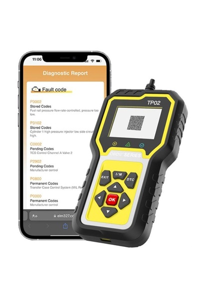 TECHSTAR Tester de diagnosticare auto TP02, sistem OBD2 complet – Diagnostica...