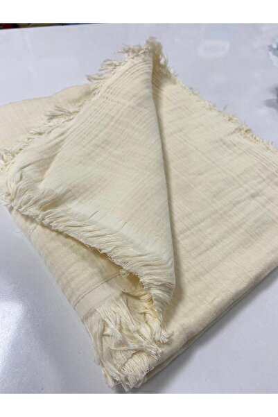 YUSRAMODA 4 Layer Muslin Tassel Blanket / Baby Bedspread / 130 X 130 cm & 100% Cotton Organic Certified