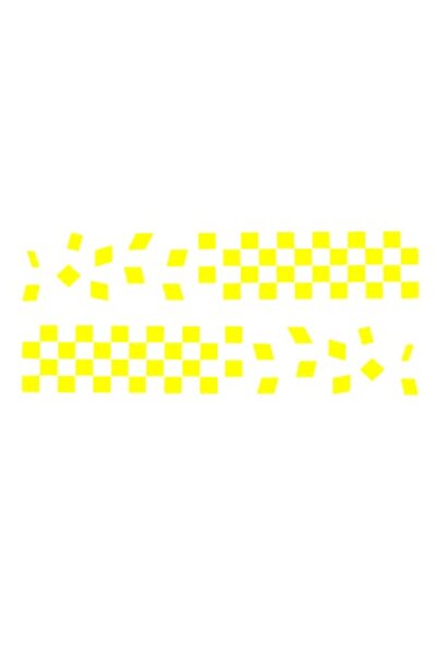 Oracal 651 Car sticker - Finish line, 2 pcs, 70x12cm, yellow