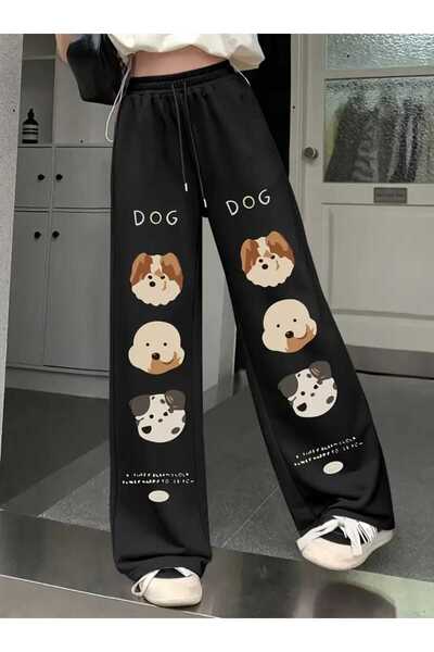 Le Vion Γυναικείο παντελόνι φόρμας με στάμπα, λεπτομερής εκτύπωση, με φαρδιά ...