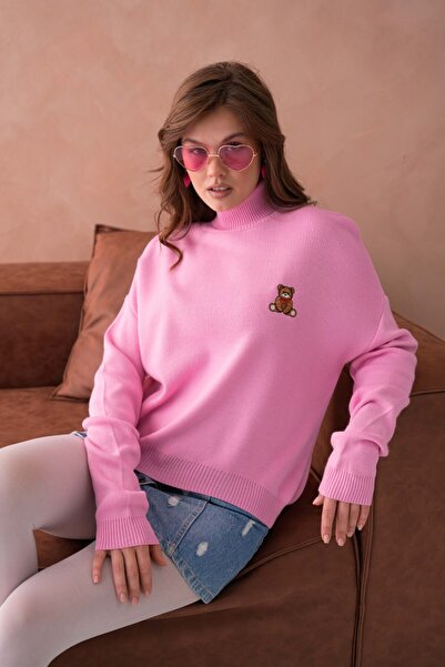 Noi Belis Oversized Turtleneck Knitwear Sweater Aw25Kz0109