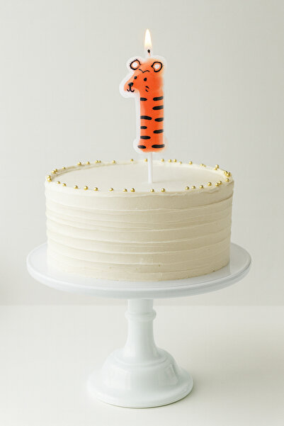 Partifabrik Kaplan Temalı Safari Doğumgünü Pasta Mumu 1 Yaş