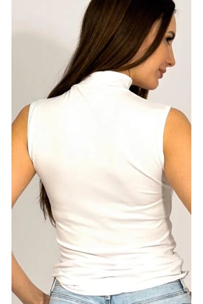 SUN STYLE O Sleeved Half Fishneck Body Blouse