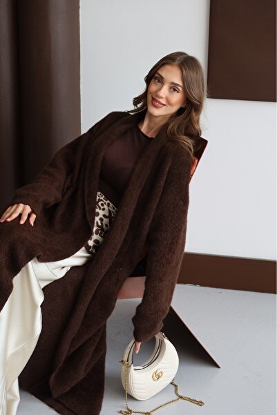 AÈC PRIVÈ Women's Premium Quality Long Angora Anti-Pilling Cardigan