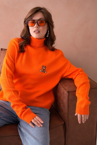 Noi Belis Oversized Turtleneck Knitwear Sweater Aw25Kz0109