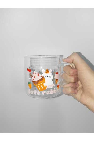 Ta-Fu Global 500ml Glass Cup with Silicone Lid and Straw