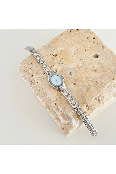 Vesce Atelier Rive Silver Watch Blue