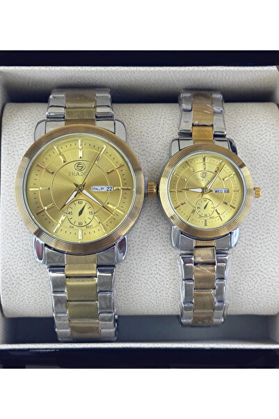 SHADOW طقم ساعات فاخرة للزوجين - وظيفة اليوم والتاريخ (عربي/إنجليزي) - تصميم ...