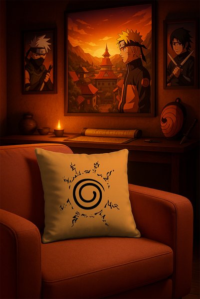 Charmbi Naruto Anime Printed Throw Pillow Cover Soft Fabric Double-Sided Digital Printing 43X43 Single