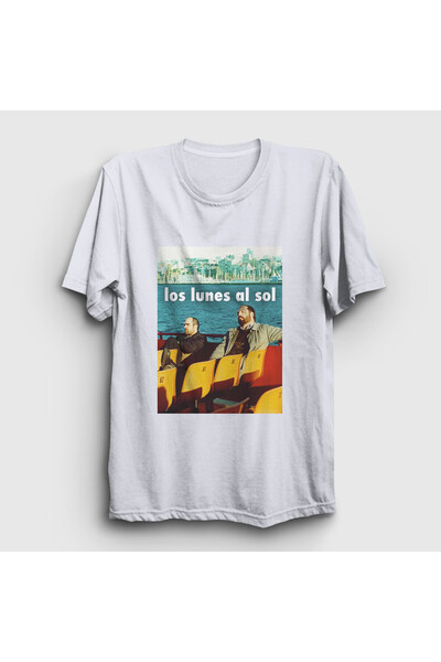 Presmono تي شيرت أبيض للجنسين من Los Lunas Al Sol Javier Bardem Sinema 582948tt