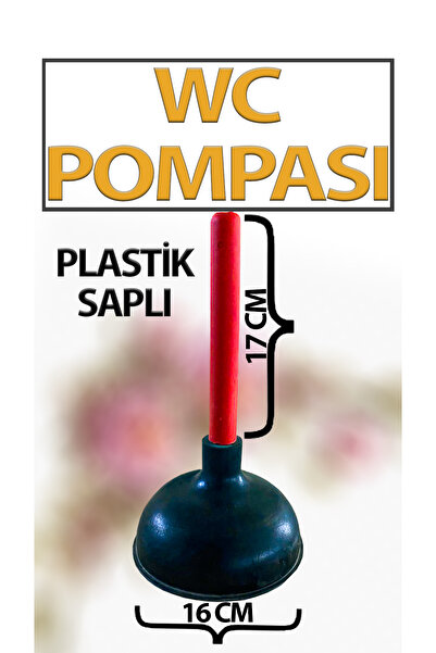 Trendhouse Plastik Saplı Kauçuk Tuvalet Tıkanıklığı Açma Pompası Büyük Boy 16...