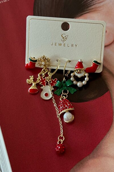 Trendy Butik New year's earrings (6 pieces)