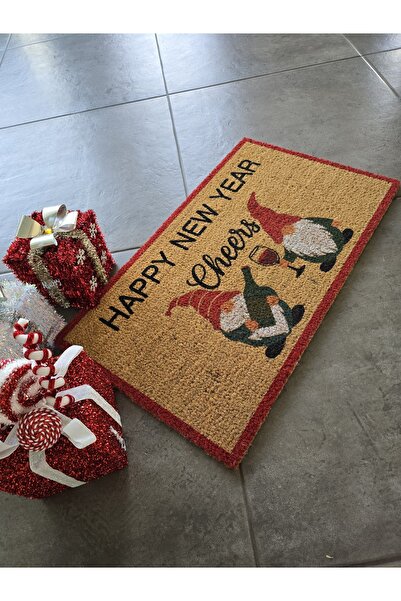 LAMONETA Elf Happy New Year New Year's Eve Front Door Koko Doormat