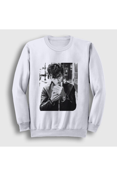 Presmono Unisex White Alex Turner Arctic Monkeys Sweatshirt 580601Tt