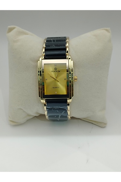 SHADOW Luxurious Couple Watch Set - Elegant Rectangular Two-Tone Design