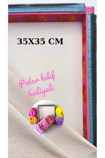 Punchistanbyuyc 35X35 cm Pembe Çiçekli Sihirli Punch(panç) (KASNAK KILIF HEDİ...