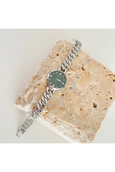 Vesce Atelier Ola Silver Watch Green