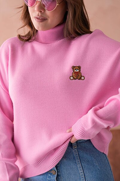 Noi Belis Oversized Turtleneck Knitwear Sweater Aw25Kz0109