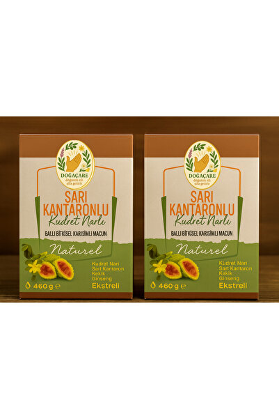 DOĞA ÇARE Kudret Narlı Sarı Kantaronlu Ballı Bitkisel Karışımlı Macun 2 ADET–...