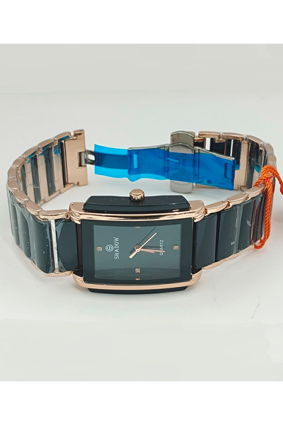 SHADOW Luxurious Couple Watch Set - Elegant Rectangular Two-Tone Design