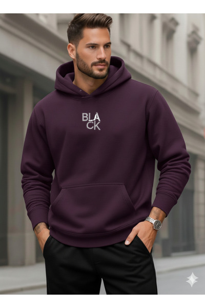 NİCE Ανδρικό φούτερ με κουκούλα Μαύρο