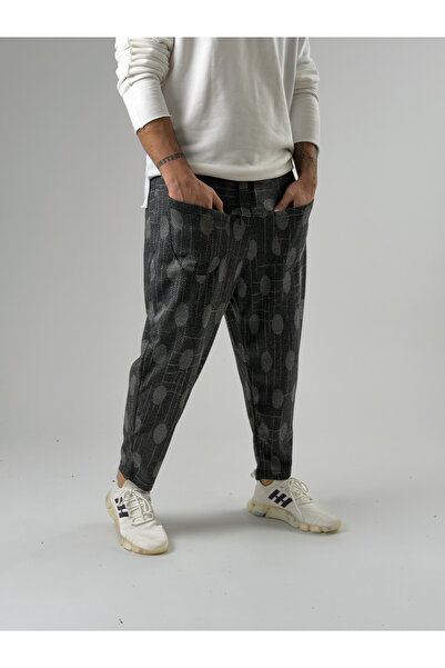 COCOPELLI Men's Patterned Baguette Trousers with Front Pocket Detail Coc2580