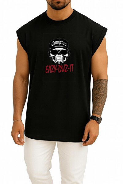 Bahriyeli Collection Tricou oversize Eazy Duz It E cu imprimeu pe piept