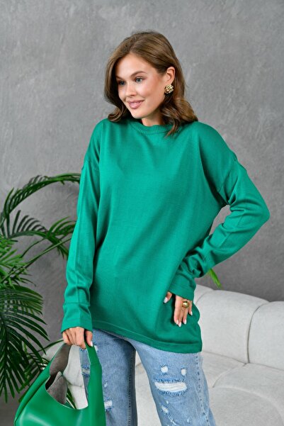 Noi Belis Basic Oversized Crew Neck Knitwear Sweater Aw25Kz0113