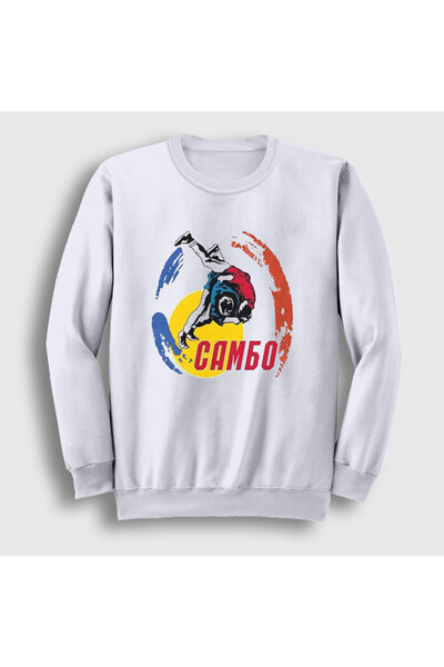 Presmono Unisex White Throw Ufc Mma Fighter Sambo Sweatshirt 584428Tt