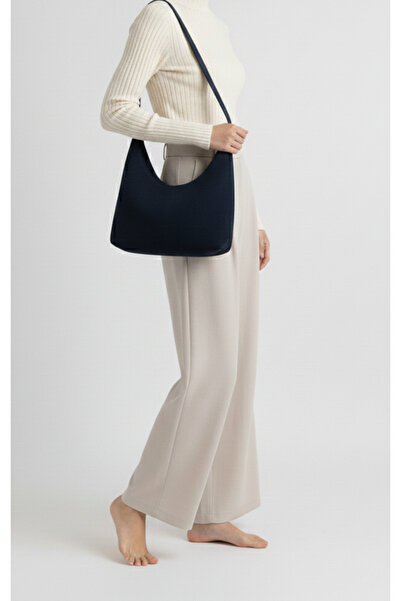 MY VİNTAGE Luxury Suede Textured Wide Shoulder Bag