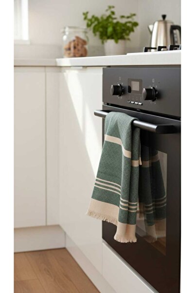 MORENELLEAURA Cotton Kitchen Towel with Tassels Absorbent Hand and Drying Cloth