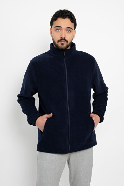 DAŞ ÜNİFORMA Unisex Anti-Pilling Non-Pilling Standard Fit Full Zipper Cold-Proof Fleece Cardigan