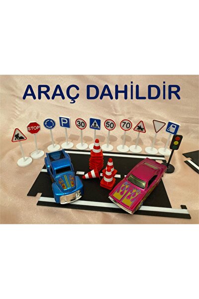 Eta3d Mini Trafik Eğitim Seti Yol - Trafik Levhaları - Duba Çocuk Eğitici Set...