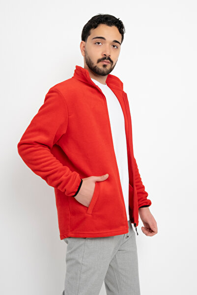 DAŞ ÜNİFORMA Unisex Anti-Pilling Non-Pilling Standard Fit Full Zipper Cold-Proof Fleece Cardigan