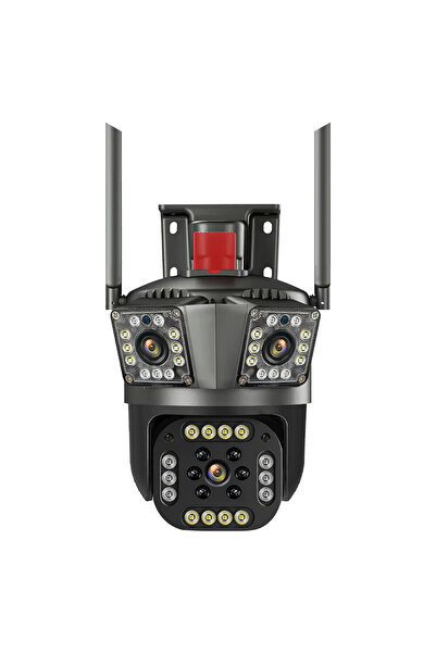 OBSIDION 9MP PTZ WiFi Camera 3-Lens Outdoor Waterproof Auto Tracking IP Security Camera