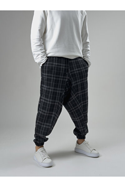 COCOPELLI Men's Plaid Sports Baggy Pants Coc2575