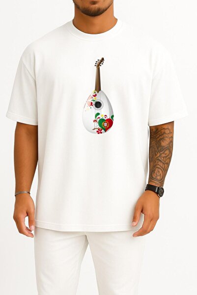 Bahriyeli Collection oversized Πορτογαλία Ουκαλίλι Κιθάρα Τσέρκι με τύπωμα Un...