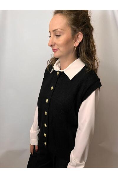 GUSERA Kadın Düğmeli Süveter